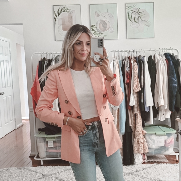Veronica Beard Jackets & Blazers - Veronica Beard Heathered Coral Gaya Dickey Jacket NWT